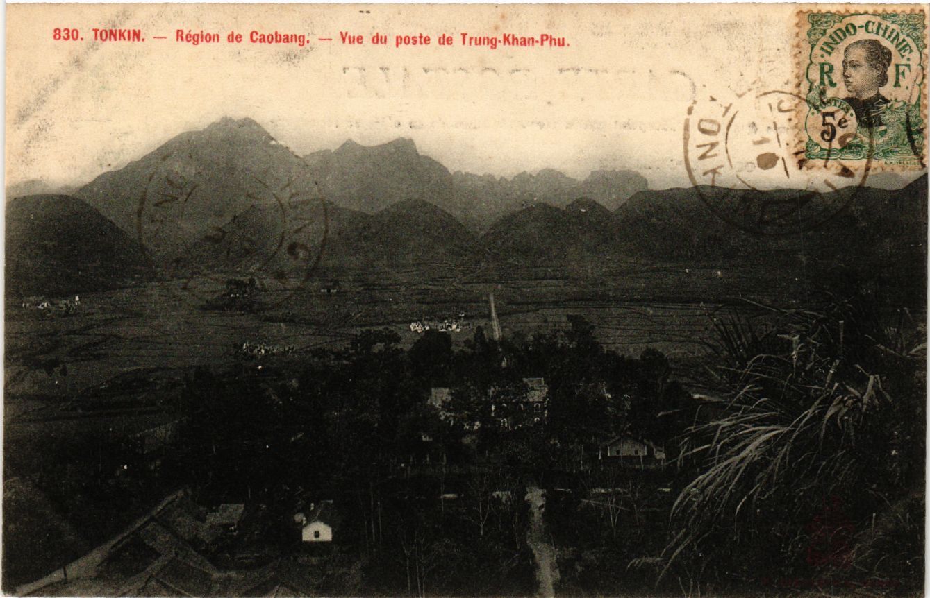 CPA AK INDOCHINA Vietnam Région Caobang - Vue du Poste Trung-Khan-Phu (301293)