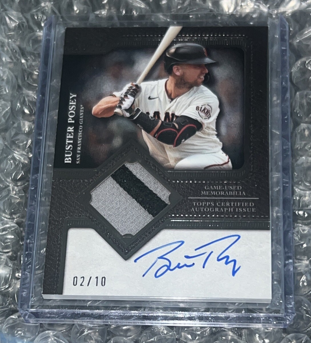 2025 Topps Series 1 BUSTER POSEY FLAGSHIP ON CARD AUTO PATCH RELIC