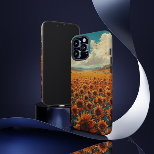 Phone Case for iPhone, Pixel, Galaxy - Sunflower Field Floral Sky Flower Cover - Picture 61 of 191