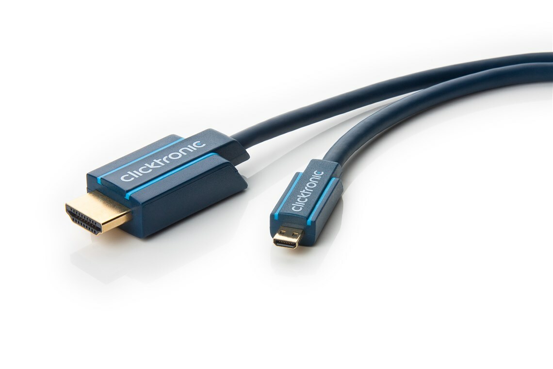 Thumbnail - Clicktronic Casual Hdmi/micro-hdmi Adapterkabel Mit Ethernet 1-5m