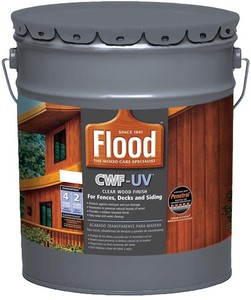Flood 5 gal. Clear CWF-UV Oil Based Exterior Wood Finish ...