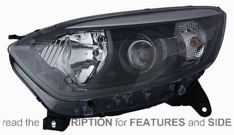 LHD Headlight Renault Captur From 2013 Left 260622723R 260607853R  