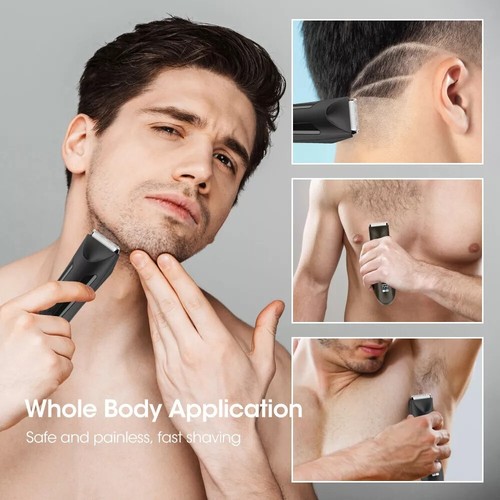 Men's Manscaping Pubic Hair Trimmer Groin Electric Ball Body Shaver Waterproof - Picture 19 of 21