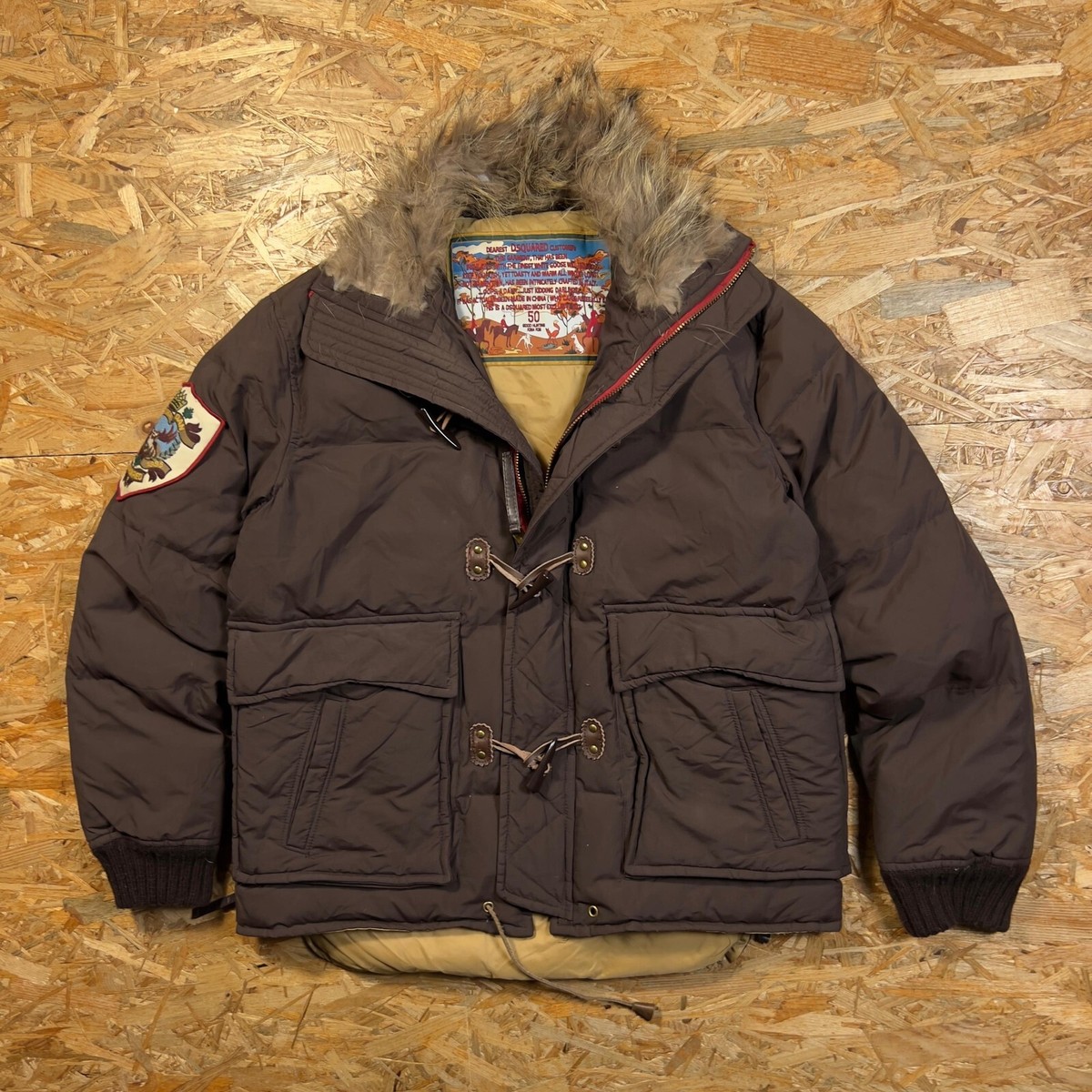 く*ん様 DSQUARED2 ミリタリージャケット Dsquared2 DSQ Men Puffer Down Jacket With Racoon fur Collar Luxury