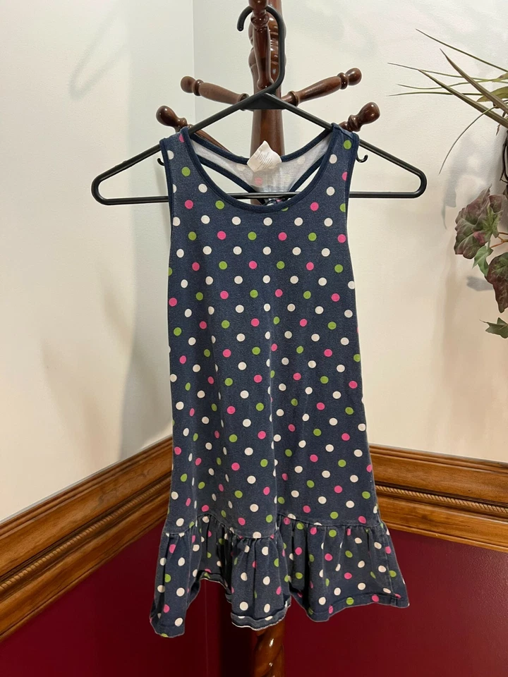 * Crazy 8 Vestido Niña Skorts Talla 7/8 Lote de 4 Tanque Desteñido Gloria Rayas Lunares Foto 3 de 4