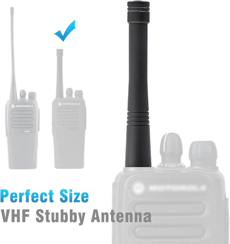 2 Pcs Antenne VHF Stubby pour Motorola CP150 CP200 CP200D CP200XLS HT750 HT1250 - Photo 3/6