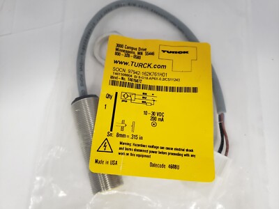 TURCK BI8-G18-AP6X-0.2/CS11243 INDUCTIVE SENSOR 10-30VDC (T4615072) NIB