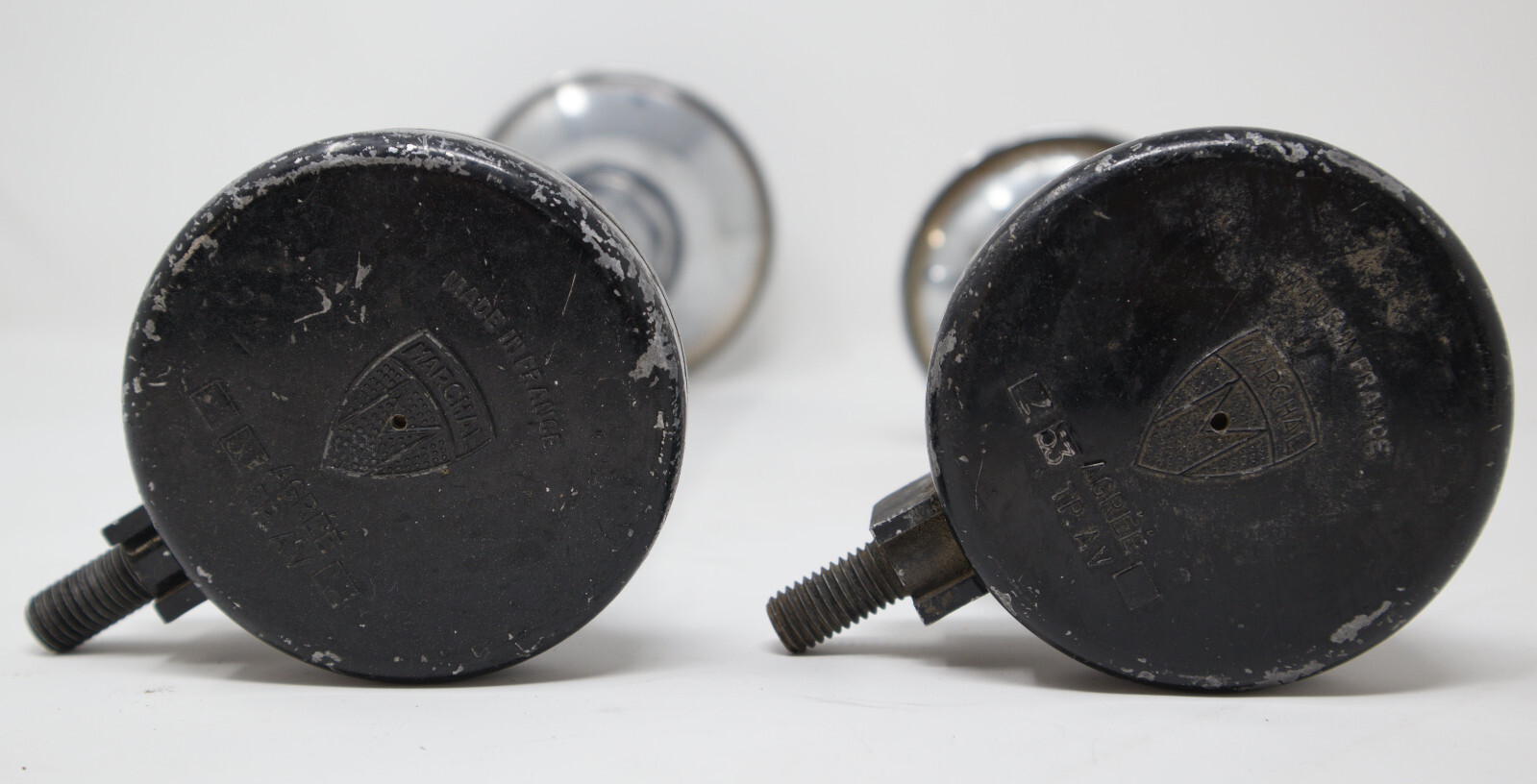 Marchal TP AV TPAV 253 vintage chrome air horn pair set Ferrari Maserati