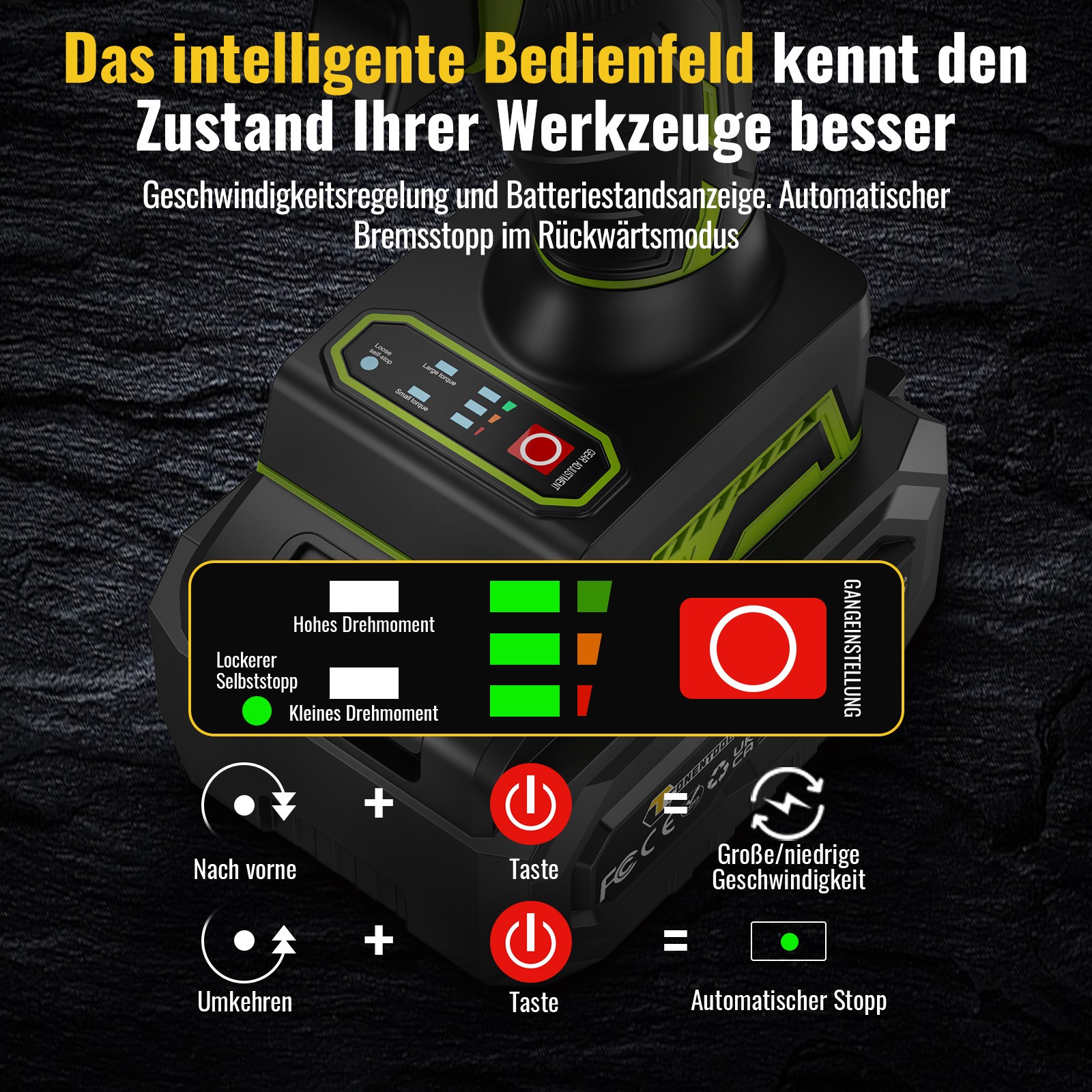 Avvitatore a percussione CONENTOOL 21V con 2 batterie foto 6