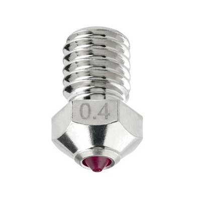 Ruby Nozzle 0.4mm for E3D V6, Prusa i3 MK3S, Anycubic, Hardened Copper, Abras...