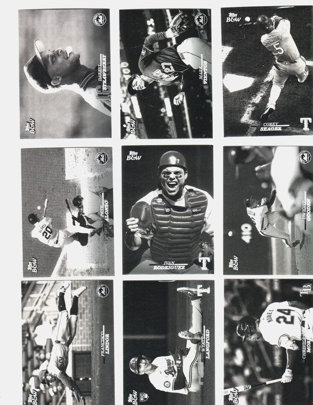 2024 TOPPS BLACK & WHITE GOODEN  STRAWBERRY  ALONSO IROD  SEAGER  26 CARD LOT MT