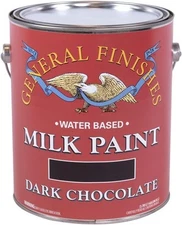 General Finishes Water Based Milk Paint, Dark Chocolate, 1 Gallon