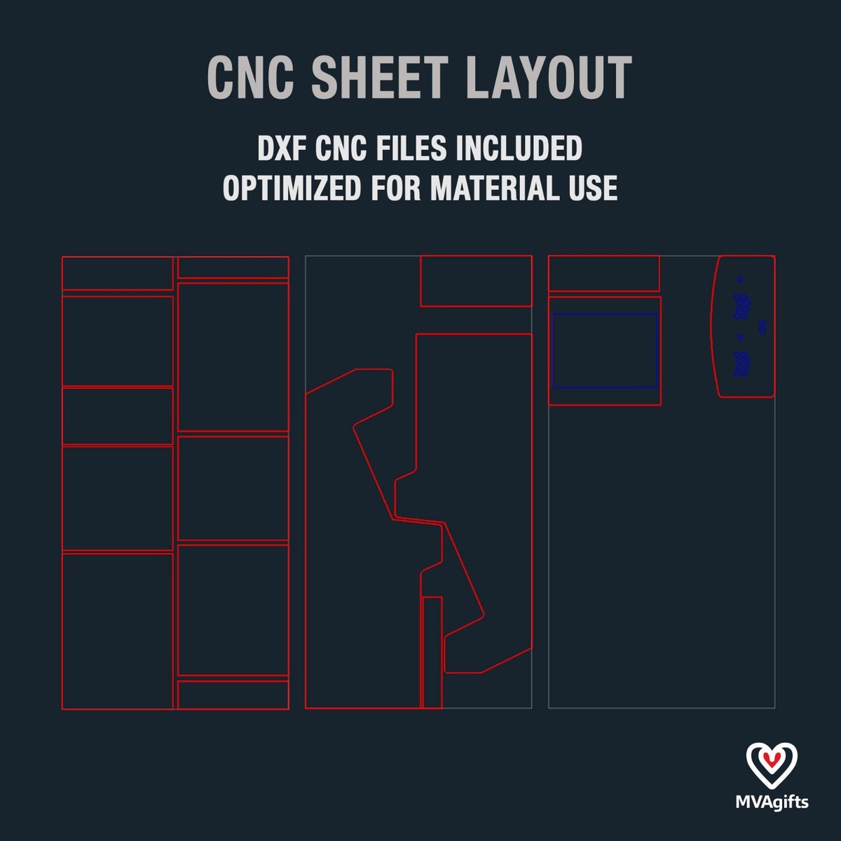 DIY Arcade Cabinet Plans Full Size | PDF DWG DXF | CNC Cut Files