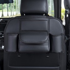 1PC Faux Leather Car Seat Back Organiser Storage Bag Water Cup Rack Tissue Box