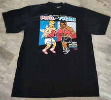 Mike Tyson VS Jake Paul Fight Shirt MVP Official Authentic Size L Shaka Wear EUC