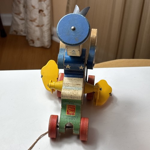 DISNEY 1955 "TALKING DONALD DUCK PULL TOY #765" DI FISHER-PRICE-WORKS W Scatola - Foto 19 di 22