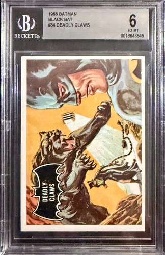 1966 Topps Batman Black Bat #34 Deadly Claws — BGS 6