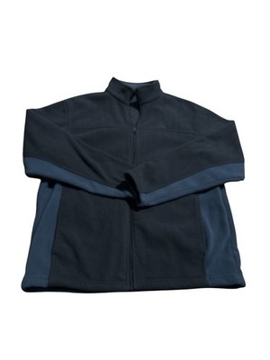 Cabelas Fleece Jacket Men Large Blue Full Zip Outdoors Long Sleeve