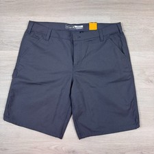 Carhartt Womens Canvas Work Shorts 10  Rugged Flex Loose Fit Size 16 Gray
