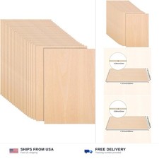 25 Pack 8 x 12 Inch Basswood Sheets, 1/16 Thin Craft Plywood Sheets, Thin U...