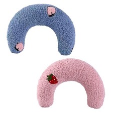 2Pcs Plush Reusable Pet Neck Pillows for Cats Puppies Cozy U Shaped Support