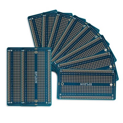 10 PCS Solderable Breadboard PCB Board Gold-Plated Solder DIY Apply 3.5x2.05''