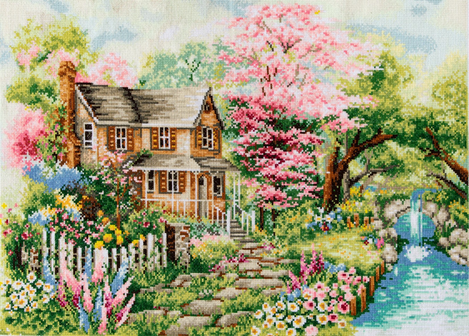 Trimits Printed Cross Stitch Kit - Summer View GCSP5