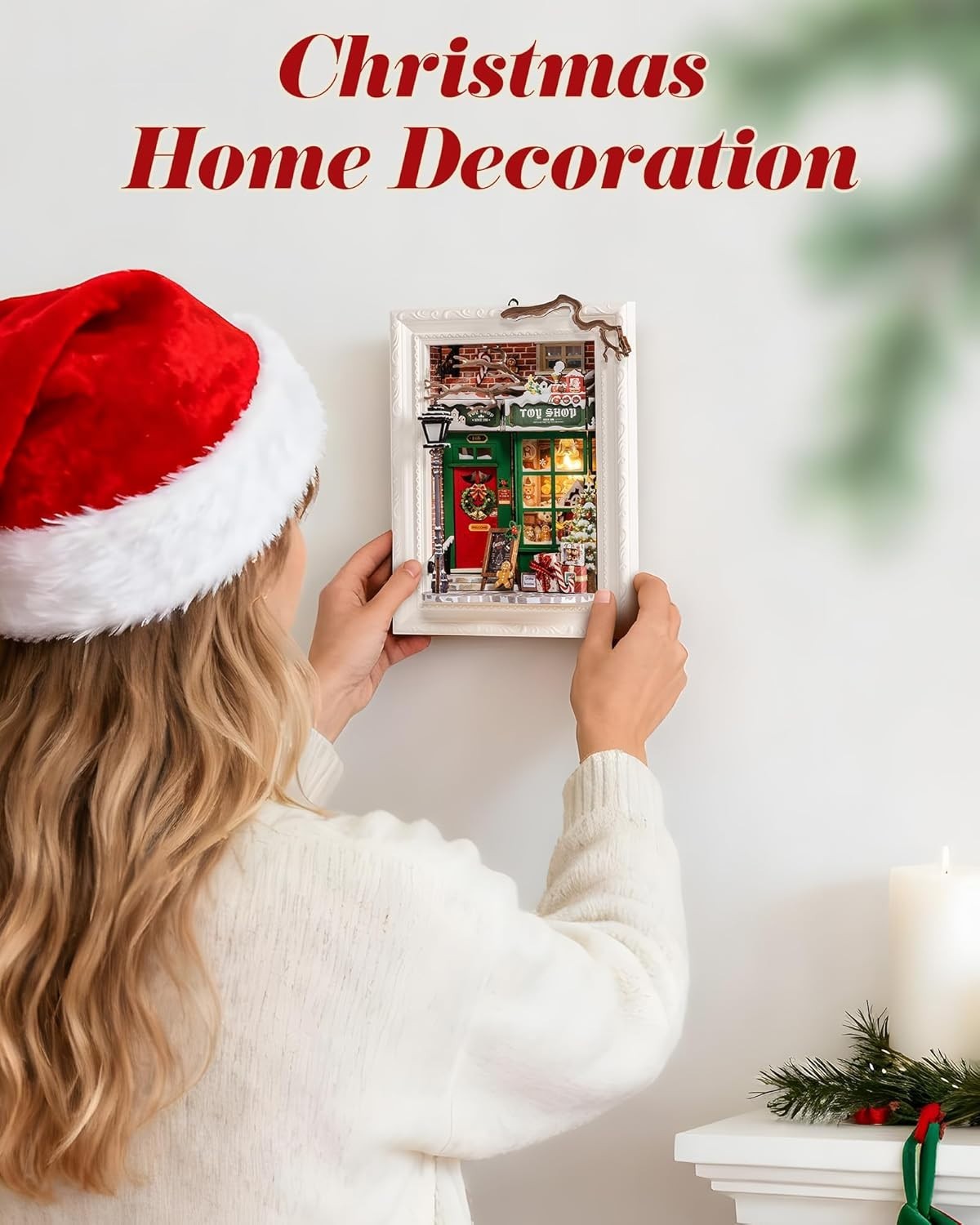 Rolife Santa's Toy Shop 3D Wooden Puzzle DIY Doll House Kit With Furniture Gifts