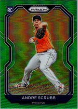 2021 Panini Prizm #54 Andre Scrubb Green Prizm