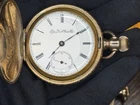 New ListingAntique Elgin Hunter Case Pocket Watch ~1893 Bird Engraved Runs - Broken Crystal