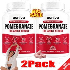 2Pack Auniva Pomegranate Extract Capsules, Natural Pomegranate Supplement