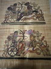 Papyrus Egyptian Handmade Vintage Hand Painted Art Paper 2 SETS PAPYRUS
