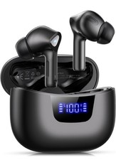 Daomim Bluetooth Wireless Black Earbuds 50HR Playtime Waterproof LED Display New