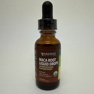 Havasu Nutrition Organic Maca Root Liquid Drops 1 fl oz BBY 05/26 NO BOX SEALED