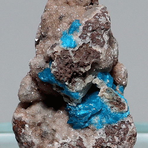 Cavansite Crystal Specimen on Sparkling Matrix • Electric Blue Cavansite Cluster - Afbeelding 5 van 13