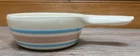 Vintage McCoy Pink Blue Stripe Soup Crock Bowl Handle 874 Some Crazing