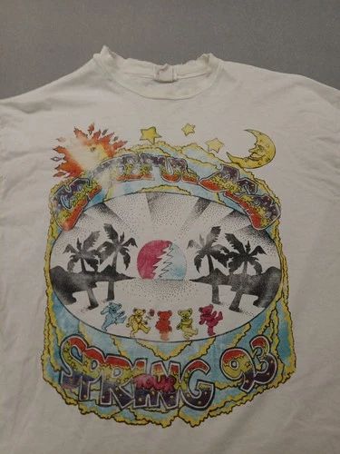 90s Grateful Dead Spring Tour Shirt XL Hanes Wh 1990s vintage concert t-shirt, vintage, size XL, single stitch, B+ condition