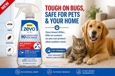 Zevo Ant Roach Spider Crawling Insect Spray Indoor Outdoor 10 fl oz