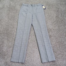 NWT Pendleton Pants Womens 8 Gray Plaid Wool Lined Classic Dress Trousers 30x32