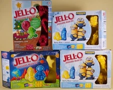 Jello Jigglers Lot of 4 Different Molds Minions Space & Holiday  NO Jello