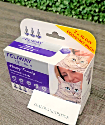 #ad 3 PACK FELIWAY Optimum Happy Cats Calming Pheromone Refill 90 Days EXP 2027 $24.99