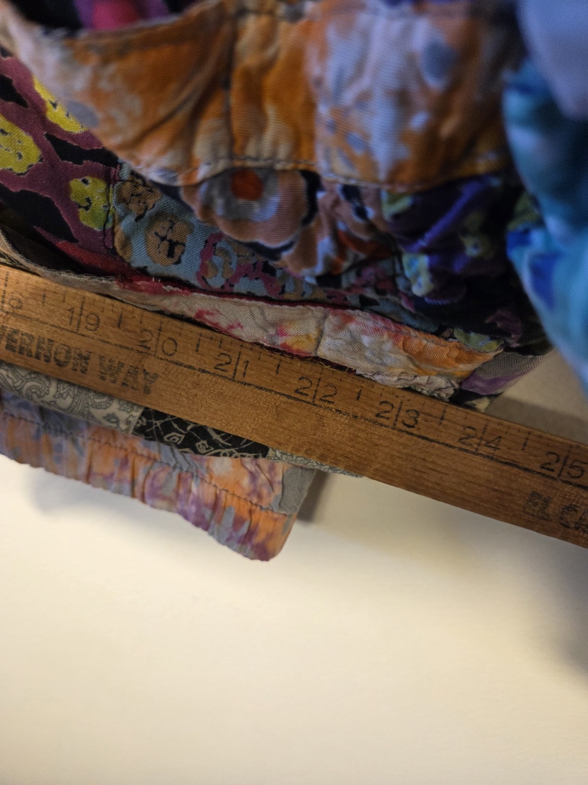 Vtg Boho Artistic Quilted Patchwork Oversized Emb… - image 8