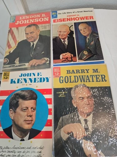 Dell Magazines Profiles Of LBJ, JFK, Eisenhower,  AND Goldwater - Lot Of 4