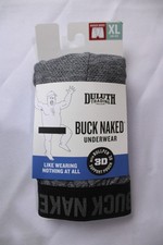 Duluth Trading Co Men's Buck Naked Bullpen 3D Boxer Briefs DH3 Grey XL NWT