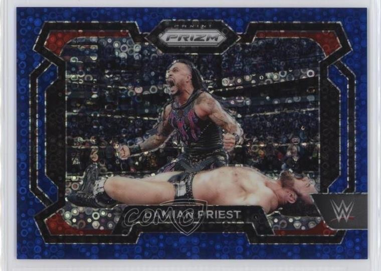 2024 Panini Prizm WWE Blue Under Card Prizm 1/25 Damian Priest #58 06mc