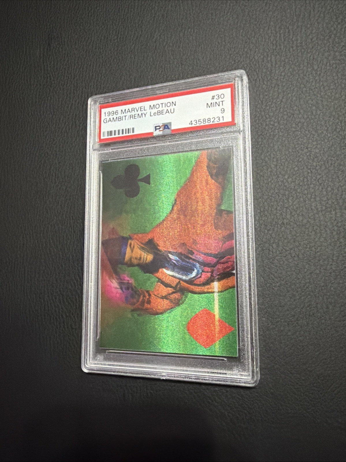 1996 Marvel Motion Gambit/REMY leBEAU Psa 9 #30 Mint Pop 7 Hard Grade Collection