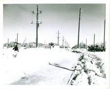 Housing Cactus Ordnance Works TX snowed in 8x10 1943