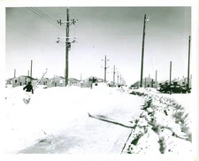 Housing Cactus Ordnance Works TX snowed in 8x10 1943