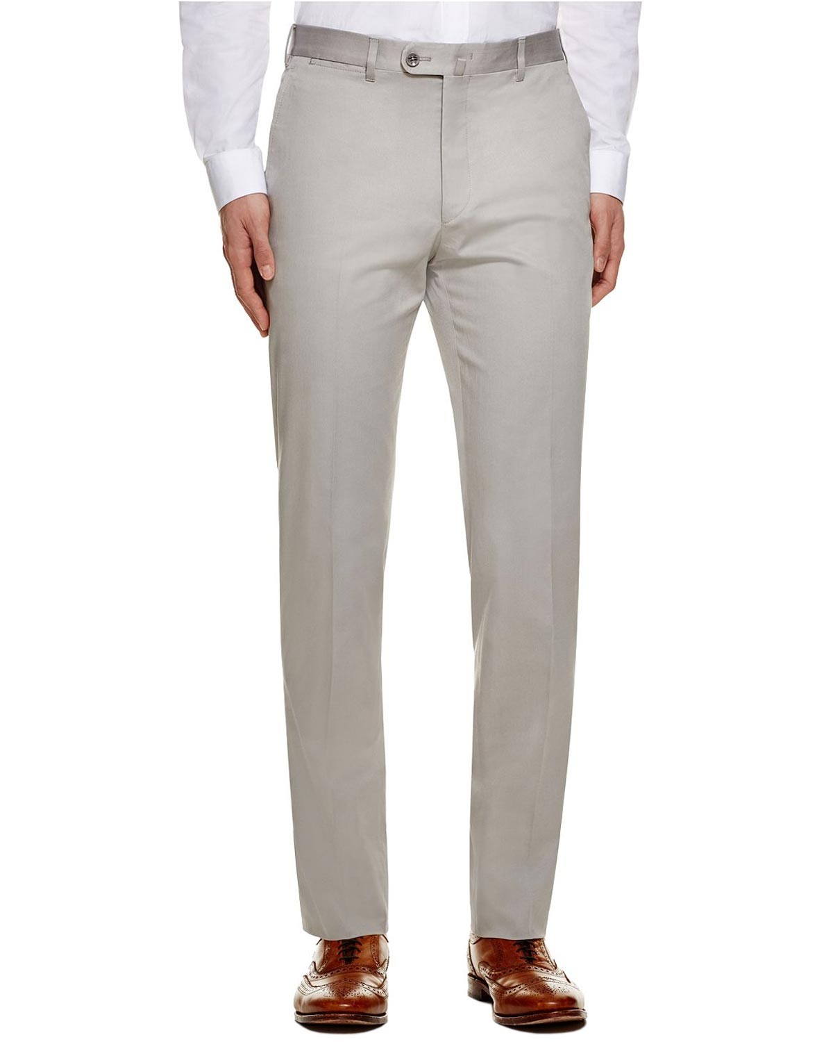 Мужские облегающие брюки из стрейчевого хлопка Valentini, 40 серого цвета - 275 новозеландских долларов