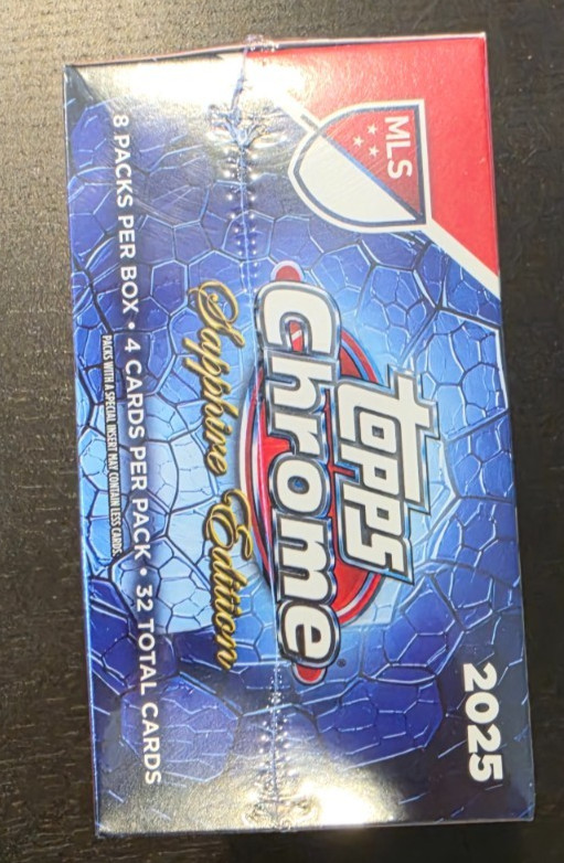 2025 Topps Chrome MLS Sapphire Edition Hobby Box 1 Auto Soccer - Brand New view 3